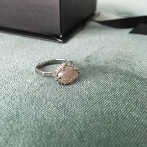 Kendra Scott Silver Natural Stone Ring • Size 6